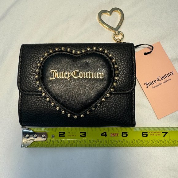 JUICY COUTURE Black Liquorice Love Never Dies Double Sided Trifold Wallet - Picture 3 of 7